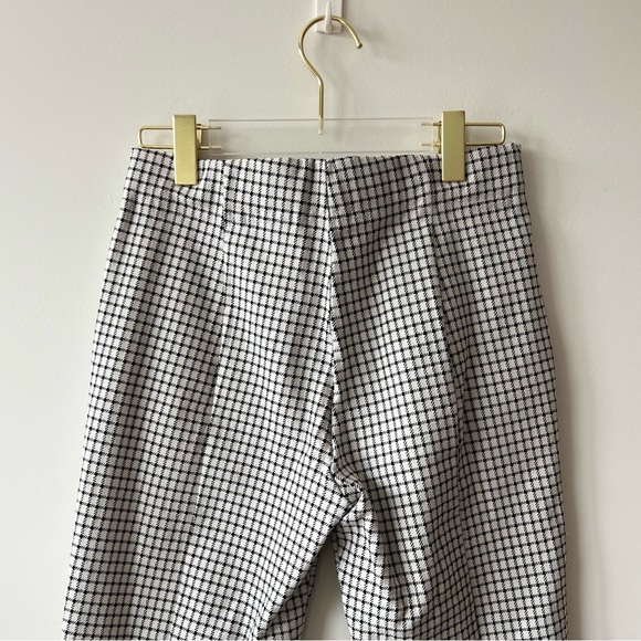 AYRTIGHT White/Black Houndstooth Plaid Mid-Rise Trousers - Picture 5 of 7